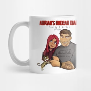 Adrian Ring, and Cassie with Baby Otis! Adrian's Undead Diary logo Mug